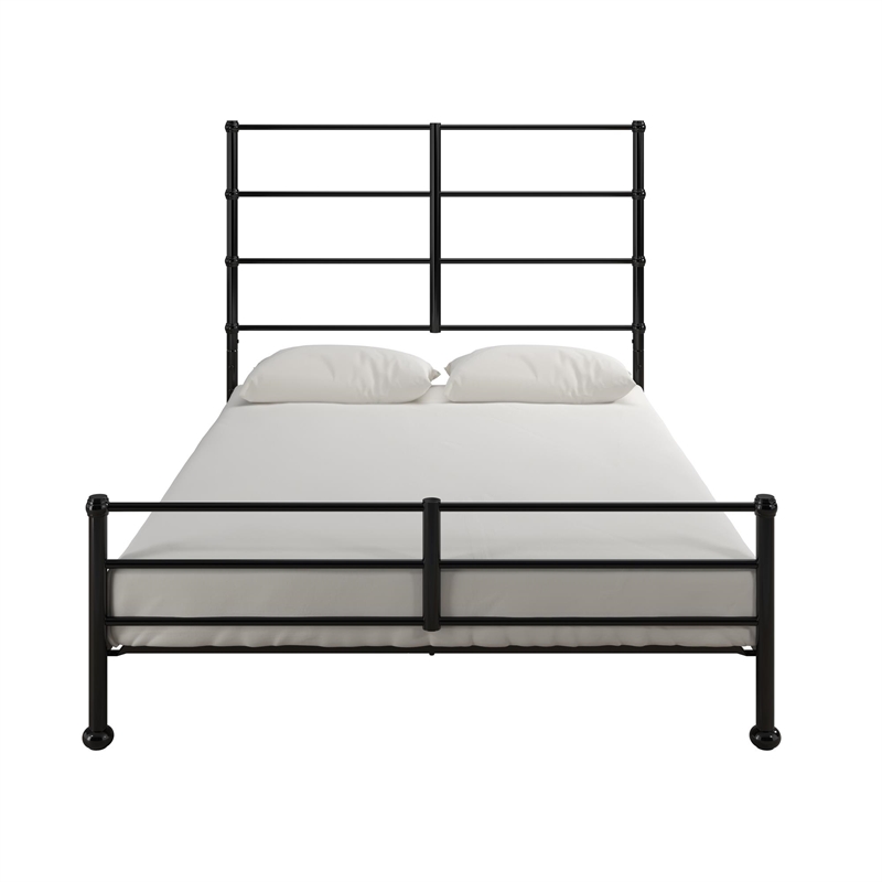 Mr. Kate MacKenzie Full Metal Platform Bed Frame w/3 Adjustable Heights - Black