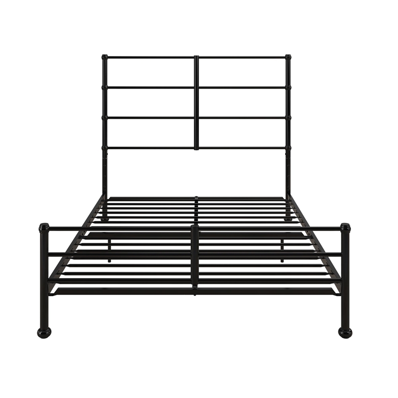 Mr. Kate MacKenzie Full Metal Platform Bed Frame w/3 Adjustable Heights - Black