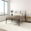 Mr. Kate MacKenzie Full Metal Platform Bed Frame w/3 Adjustable Heights - Black