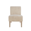 DHP Hazen Armless Upholstered Accent Chair in Ivory Corduroy