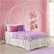 DHP Metal Twin Carriage Bed in White