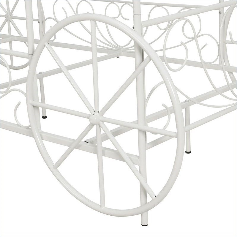 DHP Metal Twin Carriage Bed in White