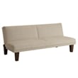 DHP Dillan Upholstered Convertible Sofa in Tan Mircrofiber