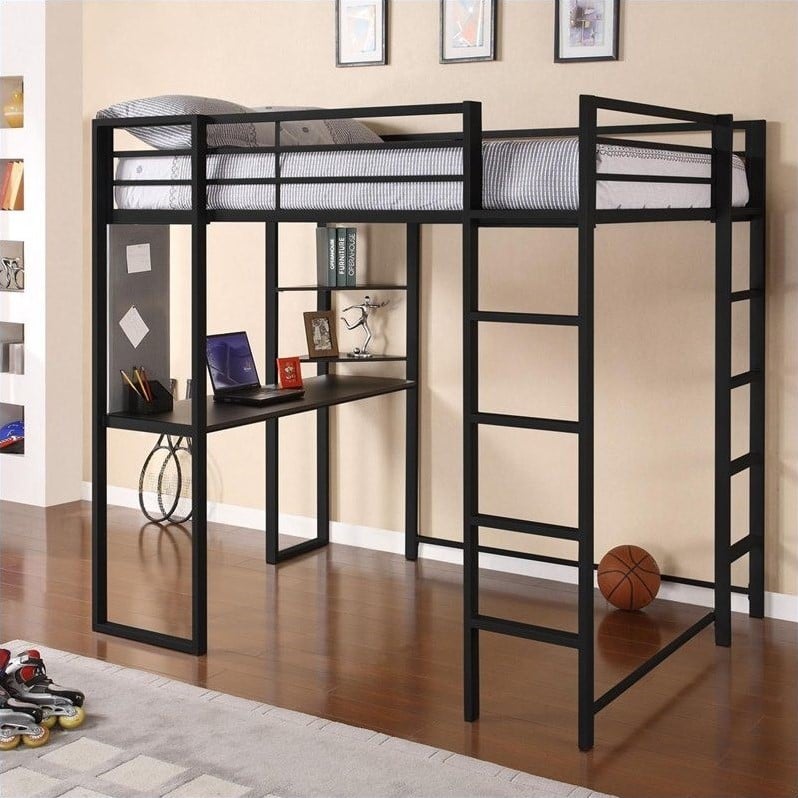 DHP Abode Full Size Loft Bed in Black