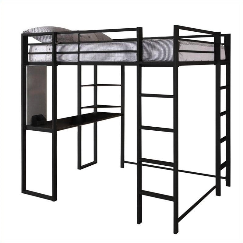 DHP Abode Full Size Loft Bed in Black