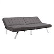DHP Emily Convertible Linen Futon in Gray