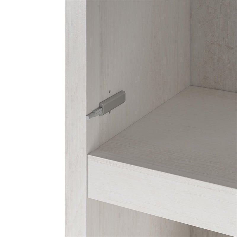 Signature Sleep Murphy Wall Bed Side Cabinet with Pullout Nightstand Ivory Oak