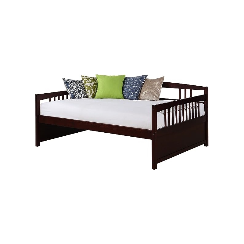 Dorel Living Morgan Full Wood Daybed in Espresso Chocolate