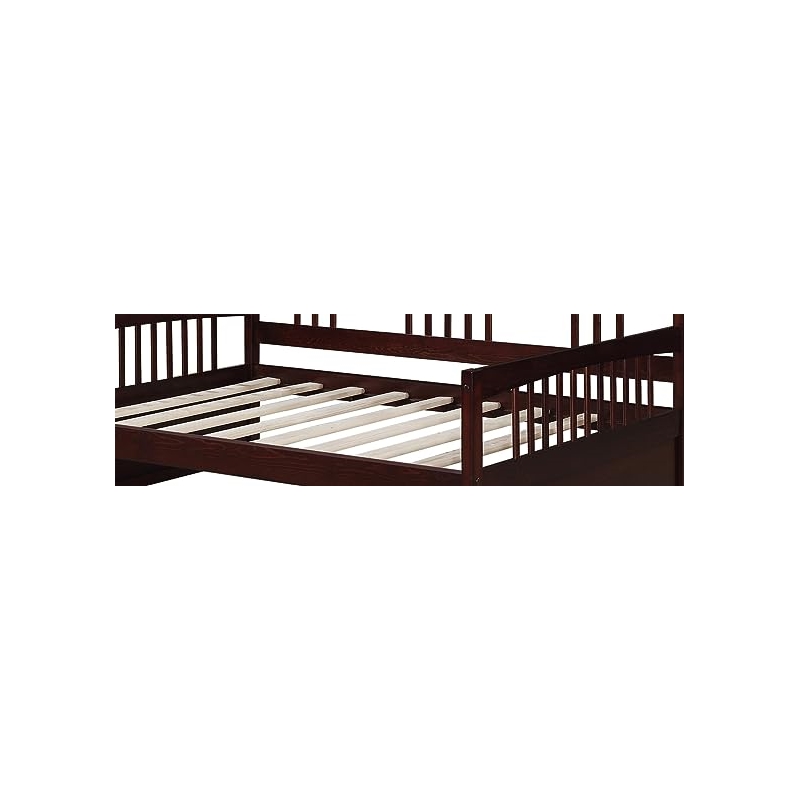 Dorel Living Morgan Full Wood Daybed in Espresso Chocolate