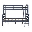 Dorel Living Brady Twin over Full Bunk Bed in Graphite Blue