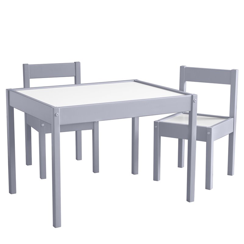 Baby Relax Hunter 3 Piece Table and Chair Set in Gray