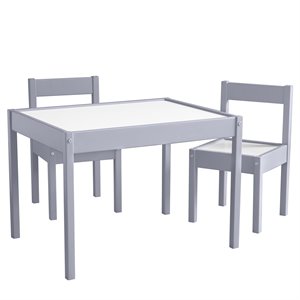 Baby Relax Hunter 3 Piece Table and Chair Set in Gray