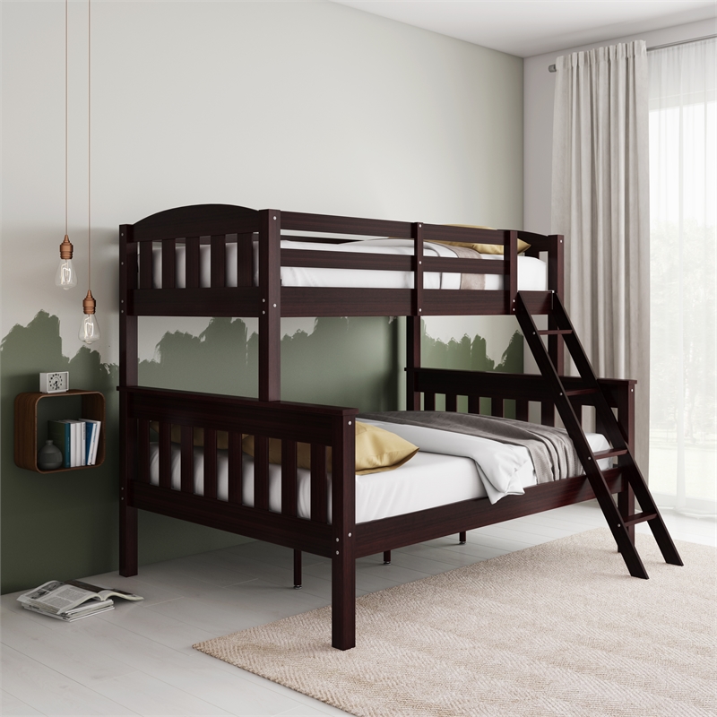 Dorel Living Airlie Twin over Full Bunk Bed in Espresso