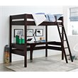 Dorel Living Harlan Twin Loft Bed with Desk in Espresso