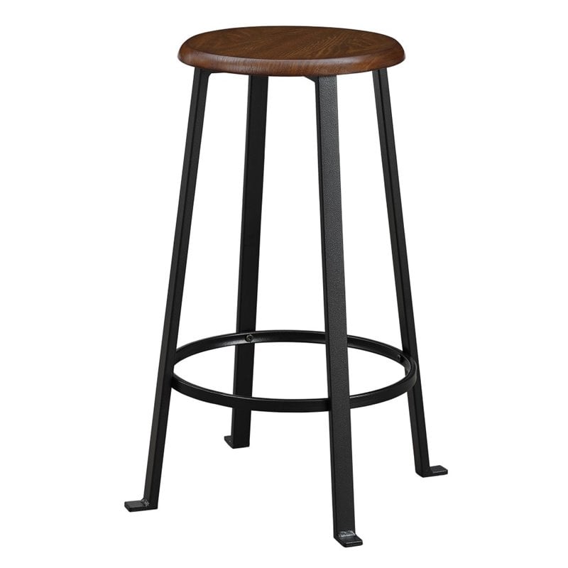 Dorel Living Montgomery 3 Piece Round Pub Set in Dark Mahogany