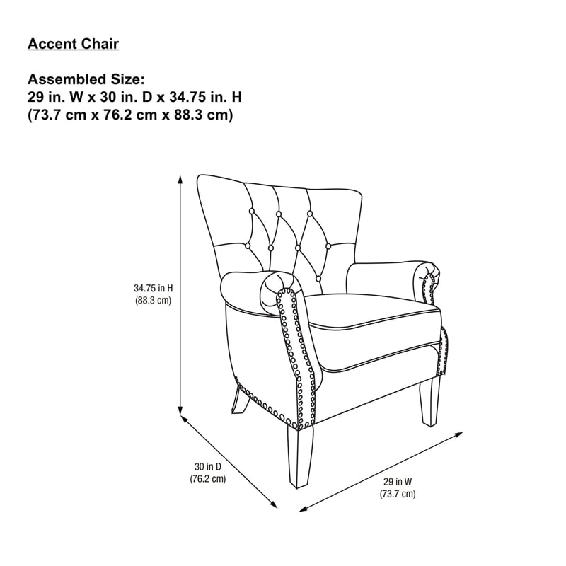 Dorel Living Accent Chair in Beige