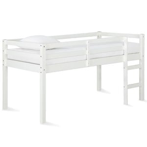 Dorel Living Milton Traditional Wood Twin Junior Loft Bed in White
