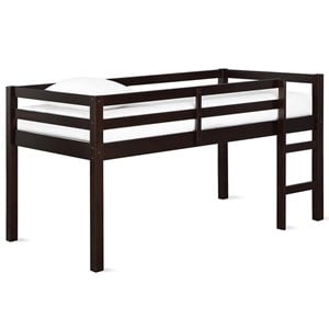 Dorel Living Milton Twin Junior Loft Bed in Espresso