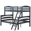 Dorel Living Brady Traditional Wood Twin Over Full Bunk Bed in Gray