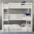 Dorel Living Sierra Traditional Wood Twin Triple Bunk Bed in White