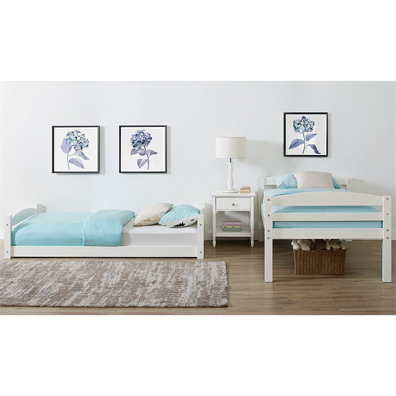 Dorel Living Sierra Twin Over Twin Bunk Bed in White