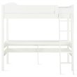 Dorel Living Harlan Twin Loft Bed with Desk in White