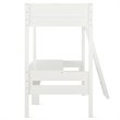 Dorel Living Harlan Twin Loft Bed with Desk in White