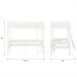 Dorel Living Harlan Twin Loft Bed with Desk in White