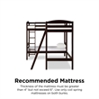 Dorel Living Clearwater Triple Bunk Bed in Espresso