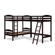 Dorel Living Clearwater Triple Bunk Bed in Espresso