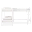 Dorel Asia Clearwater Transitional Wood Triple Bunk Bed in White