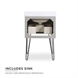 Dorel Living Tribecca 24 Inch Wall Mounted Bathroom Vanity in Gray
