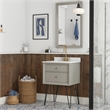 Dorel Living Tribecca 24 Inch Wall Mounted Bathroom Vanity in Gray