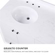 Dorel Living Bleeker 36 Inch Bathroom Vanity with Sink in White