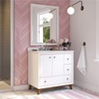 Dorel Living Bleeker 36 Inch Bathroom Vanity with Sink in White