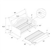 Little Seeds Rowan Valley Arden Twin Daybed with Trundle in Dove Gray