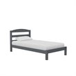 Dorel Living Traditional Wood Braylon Twin Bed in Gray Finish