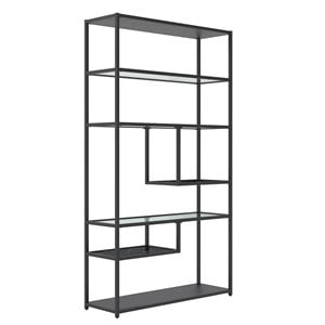 Dorel Living Moriah Bookcase Etagere in Black Marble