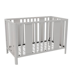 Little Seeds Crawford Curved Post 3-in-1 Crib in Sharkey Gray