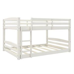 Dorel Living Phoenix Full-Over-Full Floor Bunk Bed in White