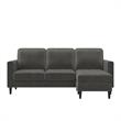 CosmoLiving Strummer Reversible Sectional Sofa Couch in Light Gray