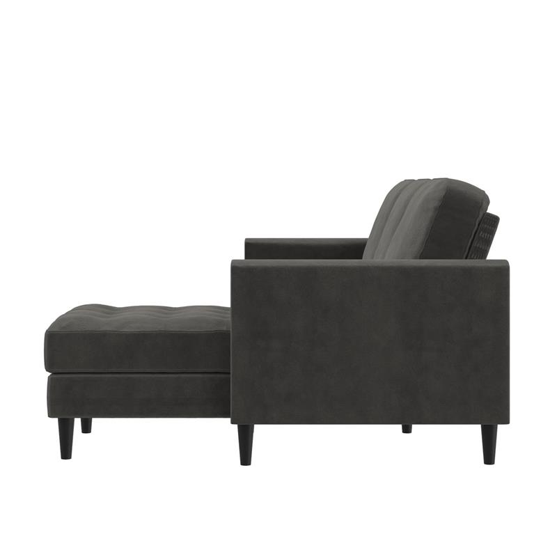 CosmoLiving Strummer Reversible Sectional Sofa Couch in Light Gray