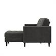 CosmoLiving Strummer Reversible Sectional Sofa Couch in Light Gray