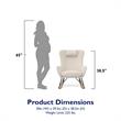 Baby Relax Cranbrook Rocker Accent Chair with Storage Pockets in Beige