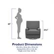 Baby Relax Rylan Swivel Glider Recliner Chair Coil Seating in  Dark Gray