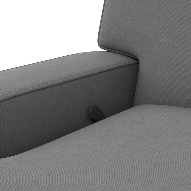 Baby Relax Rylan Swivel Glider Recliner Chair Coil Seating in  Dark Gray