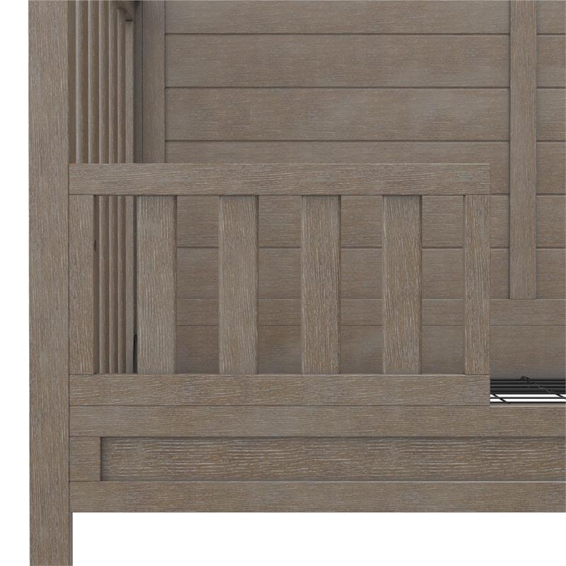 Little Seeds Finch Toddler Rail Conversion Kit for Crib in Rustic Coffee