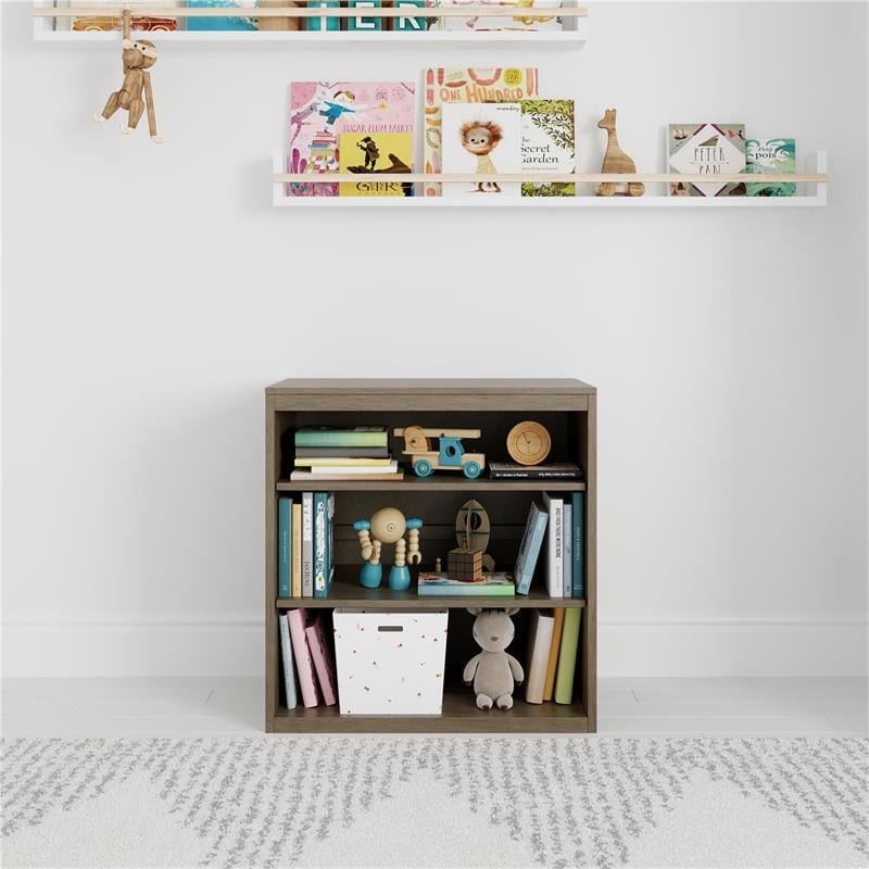 DHP Maruva Open 3 Shelf Storage Unit  Kids Bedroom Organizer in French Gray