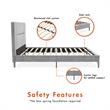 CosmoLiving Westerleigh Upholstered Platform Bed Queen in Light Gray Velvet