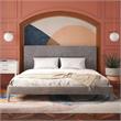 CosmoLiving Westerleigh Upholstered Platform Bed King in Light Gray Velvet